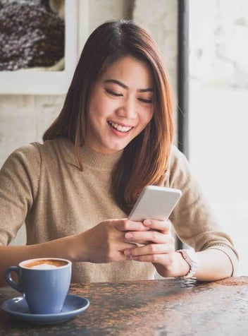 Woman on mobile phone